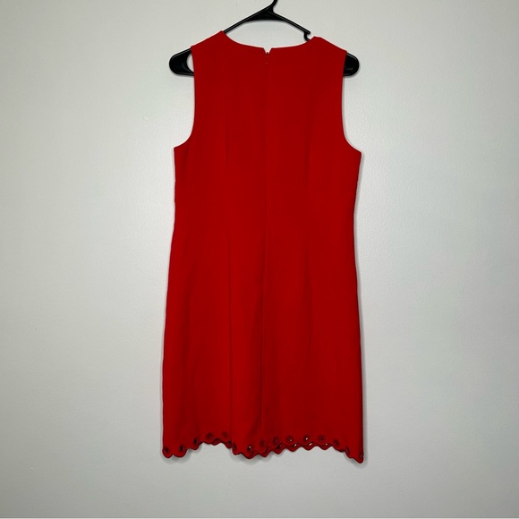 J. Crew Red Eyelet-Trim Sleeveless Mini Dress - Picture 3 of 7